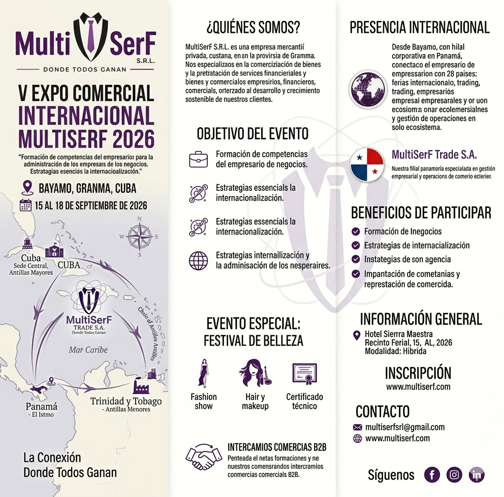 Flyer V Expo Comercial Internacional MultiSerF 2026
